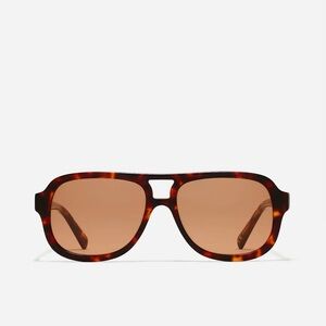 Madewell Logaan Aviator Sunglasses - Dark Tortoise
